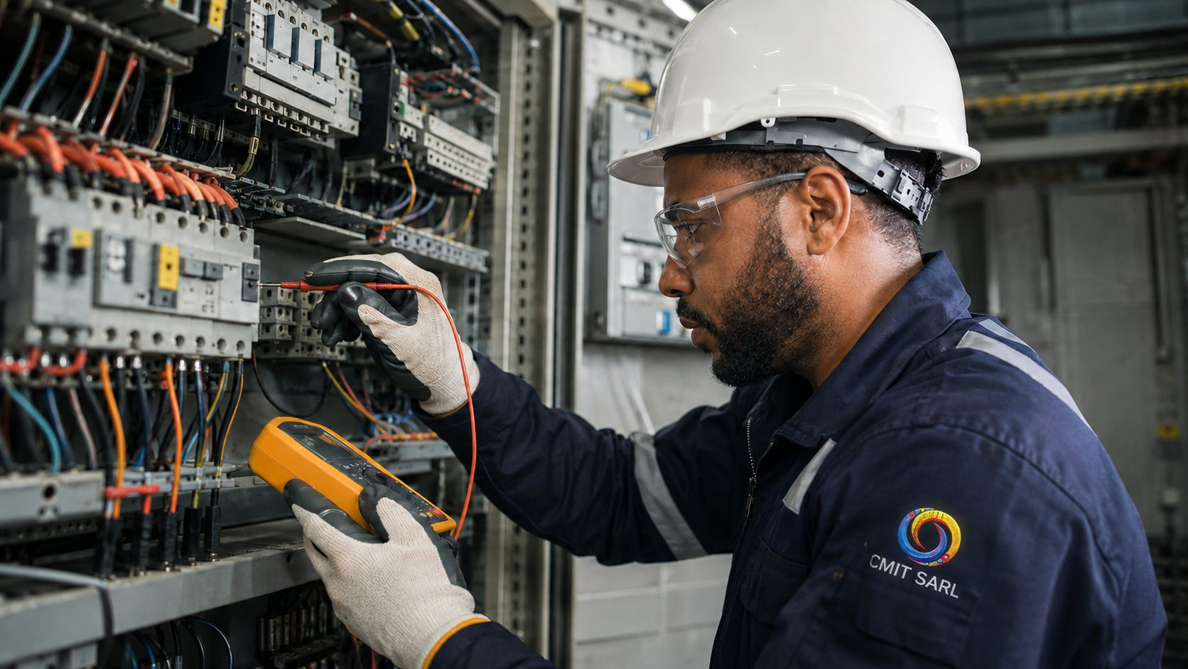 Technicien en électricité industrielle sur armoire de commande
